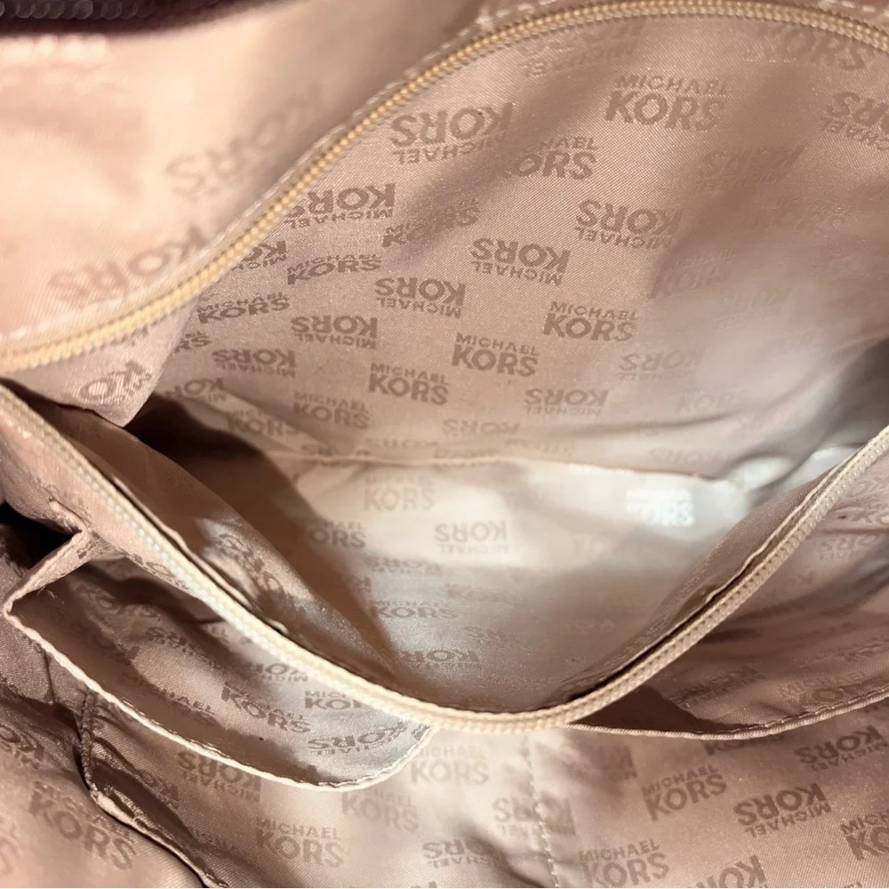 Michael Kors Tan Leather-Trim Zebra Print Tote Bag